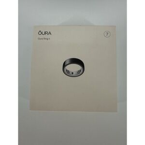 ŌURA - Oura Ring 4, Black, Size 7 w/ Charger Excellent Condition Smart Tracker